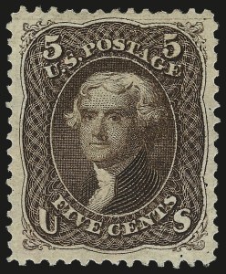 Sale Number 982, Lot Number 5288, 1875 Re-Issue of 1861-66 Issue (Scott 102-111) Sale Number 982, Lot Number 5288, 1875 Re-Issue of 1861-66 Issue (Scott 102-111)