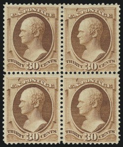 Sale 982, Lot 5513, 1881-87 American Bank Note Co. Issues (Scott 205-218), 30c Orange Brown (217) Sale 982, Lot 5513, 1881-87 American Bank Note Co. Issues (Scott 205-218)