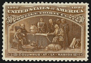 Sale Number 982, Lot Number 5567, 1893 Columbian Issue (10c thru $1.00, Scott 237-241) Sale Number 982, Lot Number 5567, 1893 Columbian Issue (10c thru $1.00, Scott 237-241)