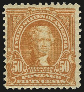 Sale 982, Lot 5688, 1902-08 Issues (Scott 300-322), 50c Orange (310) Sale 982, Lot 5688, 1902-08 Issues (Scott 300-322)