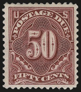 Sale 984, Lot 1124, Postage Due (J), 50c Deep Claret (J44) Sale 984, Lot 1124, Postage Due (J)