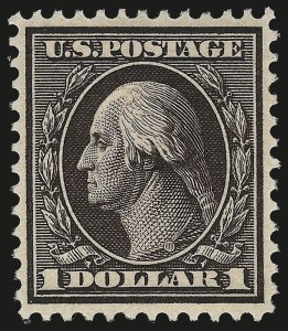 Sale 984, Lot 801, 1908-10 Washington-Franklin Issues (Scott 331-356), $1.00 Violet Brown (342) Sale 984, Lot 801, 1908-10 Washington-Franklin Issues (Scott 331-356)