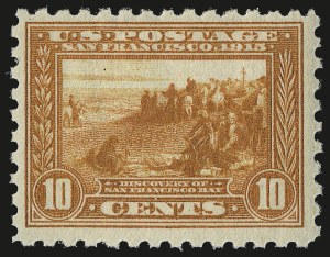 Sale 984, Lot 861, 1913-15 Panama-Pacific Issue (Scott 397-404), 10c Panama-Pacific, Perf 10 (404) Sale 984, Lot 861, 1913-15 Panama-Pacific Issue (Scott 397-404)