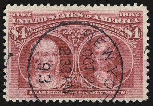 Sale Number 992, Lot Number 2336, 1893 Columbian Issue ($2.00 thru $5.00, Scott 242-245) Sale Number 992, Lot Number 2336, 1893 Columbian Issue ($2.00 thru $5.00, Scott 242-245)