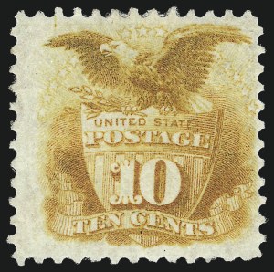 Sale 997, Lot 5508, 1875 Re-Issue of 1869 Pictorial Issue (Scott 123-133a), 10c Yellow, Re-Issue (127) Sale 997, Lot 5508, 1875 Re-Issue of 1869 Pictorial Issue (Scott 123-133a)