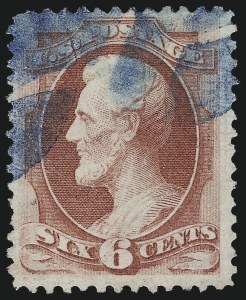 Sale 997, Lot 5546, 1870-71 National Bank Note Co. Grilled Issue (Scott 134-144), 6c Carmine, Grill (137) Sale 997, Lot 5546, 1870-71 National Bank Note Co. Grilled Issue (Scott 134-144)