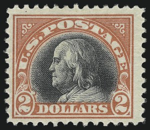 Sale 997, Lot 6065, 1917-19 Issues (Scott 481-524), $2.00 Orange Red & Black (523) Sale 997, Lot 6065, 1917-19 Issues (Scott 481-524)