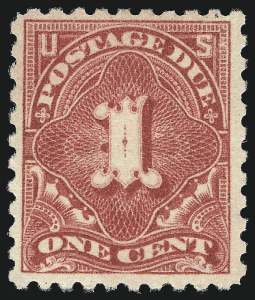Sale 997, Lot 6232, Postage Due (J), 1c Rose (J59) Sale 997, Lot 6232, Postage Due (J)