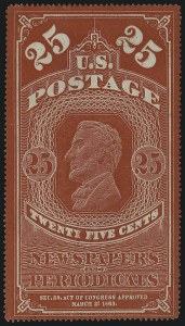Sale 997, Lot 6304, Newspapers and Periodicals (PR), 5c-25c 1865-75 Issue (PR4-PR7) Sale 997, Lot 6304, Newspapers and Periodicals (PR)