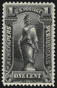 Sale 997, Lot 6346, Newspapers and Periodicals (PR), 1c, 2c Black, 1895 Issue (PR102-PR103) Sale 997, Lot 6346, Newspapers and Periodicals (PR)