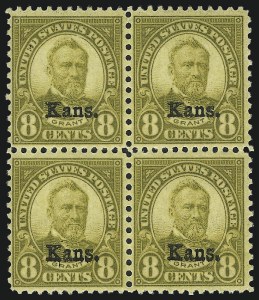 Sale 1007, Lot 2884, 1922 and Later Issues (Scott 578 onwards), 1c-10c Kans. Overprints (658-668) Sale 1007, Lot 2884, 1922 and Later Issues (Scott 578 onwards)