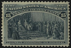 Sale 1007, Lot 3296, Group Lots by Issue, 1c-15c Columbian (230-233, 235-236, 238) Sale 1007, Lot 3296, Group Lots by Issue