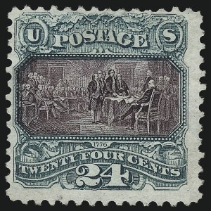 Sale 1014, Lot 1346, 1875 Re-Issue of 1869 Pictorial Issue (Scott 123-133), 24c Green & Violet, Re-Issue (130) Sale 1014, Lot 1346, 1875 Re-Issue of 1869 Pictorial Issue (Scott 123-133)