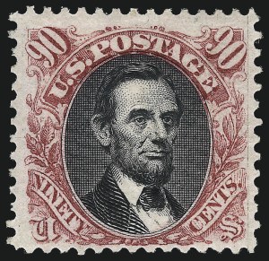 Sale 1014, Lot 1356, 1875 Re-Issue of 1869 Pictorial Issue (Scott 123-133), 90c Carmine & Black, Re-Issue (132) Sale 1014, Lot 1356, 1875 Re-Issue of 1869 Pictorial Issue (Scott 123-133)