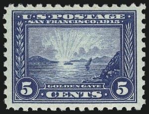 Sale 1014, Lot 1880, 1913 Panama Pacific Issue (Scott 397-404), 5c Panama-Pacific, Perf 10 (403) Sale 1014, Lot 1880, 1913 Panama Pacific Issue (Scott 397-404)