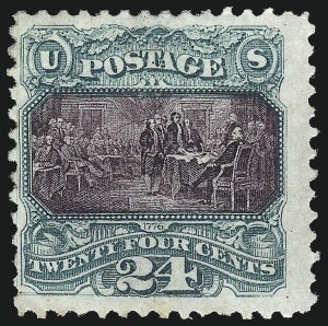Sale 1026, Lot 1269, 1869 Pictorial Issue (Scott 113-122), 24c Green & Violet (120) Sale 1026, Lot 1269, 1869 Pictorial Issue (Scott 113-122)