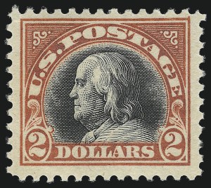 Sale 1026, Lot 1448, 1912-22 Issues, continued (Scott 498f-547), $2.00 Orange Red & Black (523) Sale 1026, Lot 1448, 1912-22 Issues, continued (Scott 498f-547)
