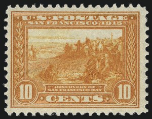 Sale 1033, Lot 4216, 1913 Panama Pacific thru Later Issues (Scott 400-679), 10c Orange, Panama-Pacific (400A) Sale 1033, Lot 4216, 1913 Panama Pacific thru Later Issues (Scott 400-679)