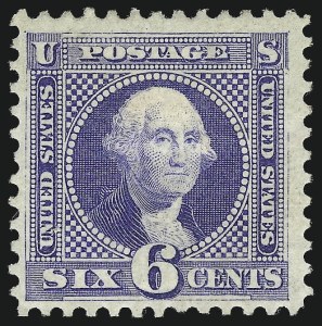 Sale 1037, Lot 1689, 1875 Re-Issue of 1869 Pictorial Issue (Scott 123-132), 6c Blue, Re-Issue (126) Sale 1037, Lot 1689, 1875 Re-Issue of 1869 Pictorial Issue (Scott 123-132)