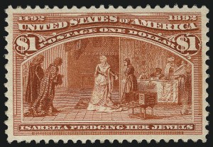Sale Number 1037, Lot Number 1837, 1893 Columbian Issue, 50c thru $5.00 (Scott 240-245) Sale Number 1037, Lot Number 1837, 1893 Columbian Issue, 50c thru $5.00 (Scott 240-245)