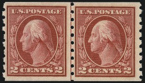 Sale 1037, Lot 2048, Panama-Pacific thru 1914 Issue (Scott 399-440), 2c Carmine, Coil (413) Sale 1037, Lot 2048, Panama-Pacific thru 1914 Issue (Scott 399-440)