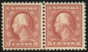 Sale 1037, Lot 2088, 1914-22 Issues (Scott 446-550), 5c Rose, Error (505) Sale 1037, Lot 2088, 1914-22 Issues (Scott 446-550)