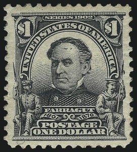 Sale 1040, Lot 1663, 1902-08 Issues (Scott 300-320), $1.00 Black (311) Sale 1040, Lot 1663, 1902-08 Issues (Scott 300-320)