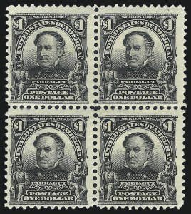 Sale 1040, Lot 1665, 1902-08 Issues (Scott 300-320), $1.00 Black (311) Sale 1040, Lot 1665, 1902-08 Issues (Scott 300-320)