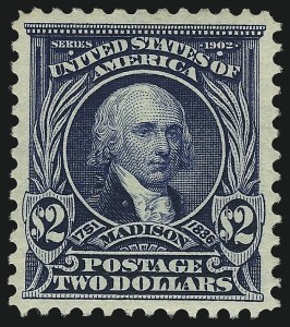 Sale 1040, Lot 1666, 1902-08 Issues (Scott 300-320), $2.00 Dark Blue (312) Sale 1040, Lot 1666, 1902-08 Issues (Scott 300-320)