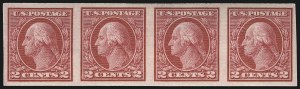 Sale 1040, Lot 1835, 1914-15 Issues (Scott 445-461), 2c Carmine, Ty. I, Imperforate Coil (459) Sale 1040, Lot 1835, 1914-15 Issues (Scott 445-461)