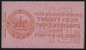 Sale 1040, Lot 2197, Booklet Panes and Complete Booklets, 2c Carmine, 49c Complete Booklet (BK45) Sale 1040, Lot 2197, Booklet Panes and Complete Booklets