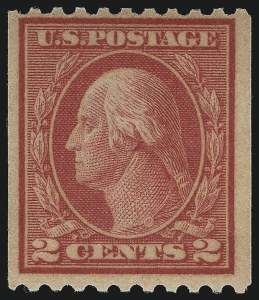 Sale 1044, Lot 281, 1912-22 Washington-Franklins and Later Issues (Scott 415-634A), 2c Red, Ty. I, Coil (449) Sale 1044, Lot 281, 1912-22 Washington-Franklins and Later Issues (Scott 415-634A)