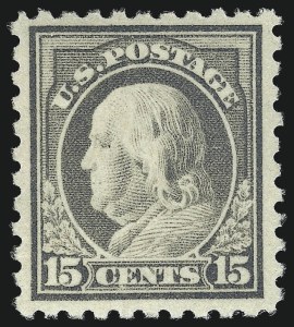 Sale 1044, Lot 290, 1912-22 Washington-Franklins and Later Issues (Scott 415-634A), 15c Gray (475) Sale 1044, Lot 290, 1912-22 Washington-Franklins and Later Issues (Scott 415-634A)