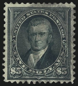 Sale 1050, Lot 416, 1894-98 Bureau Issues (Scott 258-282C), $5.00 Dark Green (278) Sale 1050, Lot 416, 1894-98 Bureau Issues (Scott 258-282C)