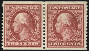 Sale 1050, Lot 499, 1908-12 Issues (Scott 331-395), 2c Carmine, Coil (353) Sale 1050, Lot 499, 1908-12 Issues (Scott 331-395)