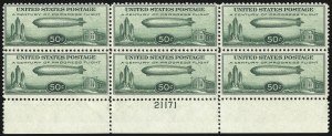 Sale 1050, Lot 729, Air Post, Graf Zeppelin and Later Issues (Scott C13-C31), 50c Chicago Zeppelin (C18) Sale 1050, Lot 729, Air Post, Graf Zeppelin and Later Issues (Scott C13-C31)