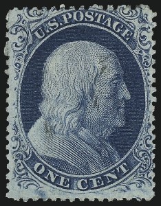 Sale 1061, Lot 3407, 1c 1857-60 Issue by Plate (Scott 18-24), 1c Blue, Ty. II (20) Sale 1061, Lot 3407, 1c 1857-60 Issue by Plate (Scott 18-24)