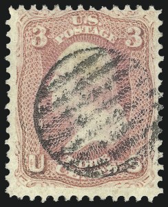 Sale 1061, Lot 3466, 1861-66 Issue (Scott 56-78), 3c Pink (64) Sale 1061, Lot 3466, 1861-66 Issue (Scott 56-78)