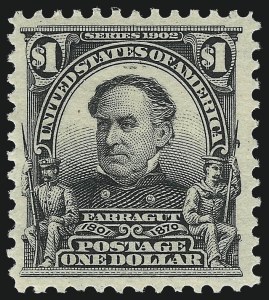 Sale 1061, Lot 3829, 1902-08 Issues, 1904 and 1907 Commemoratives (Scott 300-330), $1.00 Black (311) Sale 1061, Lot 3829, 1902-08 Issues, 1904 and 1907 Commemoratives (Scott 300-330)