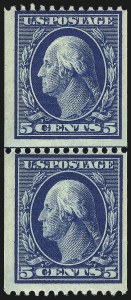Sale 1061, Lot 3859, 1908-13 Washington-Franklin Issues (Scott 331-396), 5c Blue, Coil (351) Sale 1061, Lot 3859, 1908-13 Washington-Franklin Issues (Scott 331-396)