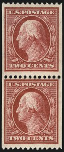 Sale 1061, Lot 3876, 1908-13 Washington-Franklin Issues (Scott 331-396), 2c Carmine, Coil (386) Sale 1061, Lot 3876, 1908-13 Washington-Franklin Issues (Scott 331-396)
