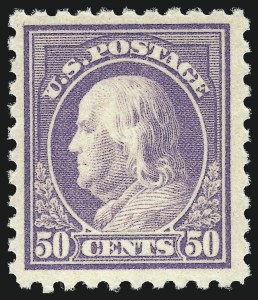 Sale 1061, Lot 3916, 1912-14 Washington-Franklin Issue (Scott 407-459), 50c Violet (440) Sale 1061, Lot 3916, 1912-14 Washington-Franklin Issue (Scott 407-459)
