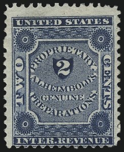 Sale 1061, Lot 4420, Private Die Medicine Stamps, Davis thru Dr. Jayne, A. L. Helmbold's, 2c Blue, Pink Paper (RS110c) Sale 1061, Lot 4420, Private Die Medicine Stamps, Davis thru Dr. Jayne