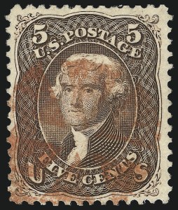 Sale 1062, Lot 250, 1861-66 Issue, cont. (Scott 71-78c), 5c Brown (76) Sale 1062, Lot 250, 1861-66 Issue, cont. (Scott 71-78c)