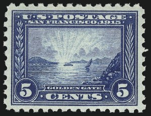 Sale 1062, Lot 589, 1913-15 Panama-Pacific, 1912-14 Washington-Franklin Issue (Scott 397-423), 5c Panama-Pacific, Perf 10 (403) Sale 1062, Lot 589, 1913-15 Panama-Pacific, 1912-14 Washington-Franklin Issue (Scott 397-423)