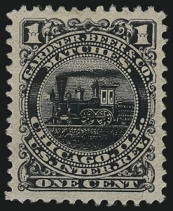 Sale 1066, Lot 271, Private Die Proprietary, Gardner, Beer & Co., 1c Black, Pink Paper (RO86c) Sale 1066, Lot 271, Private Die Proprietary