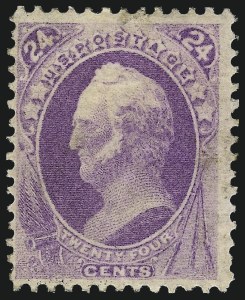 Sale 1067, Lot 1149, 1870-71 Bank Note Issue (Scott 134-155), 24c Purple (153) Sale 1067, Lot 1149, 1870-71 Bank Note Issue (Scott 134-155)