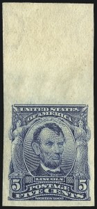 Sale 1067, Lot 1380, 1902-08 Issues (Scott 300-319), 5c Blue, Imperforate (315) Sale 1067, Lot 1380, 1902-08 Issues (Scott 300-319)