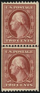 Sale 1067, Lot 1428, Louisiana Purchase, Jamestown and 1908-09 Issues (Scott 323-366), 2c Carmine, Coil (349) Sale 1067, Lot 1428, Louisiana Purchase, Jamestown and 1908-09 Issues (Scott 323-366)