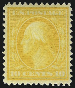 Sale 1067, Lot 1447, Louisiana Purchase, Jamestown and 1908-09 Issues (Scott 323-366), 10c Yellow, Bluish (364) Sale 1067, Lot 1447, Louisiana Purchase, Jamestown and 1908-09 Issues (Scott 323-366)